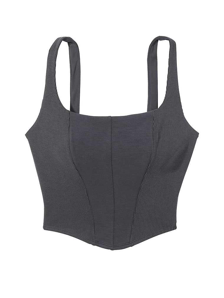 Tank Top Stile Corsetto Sandwashed, Grey, large