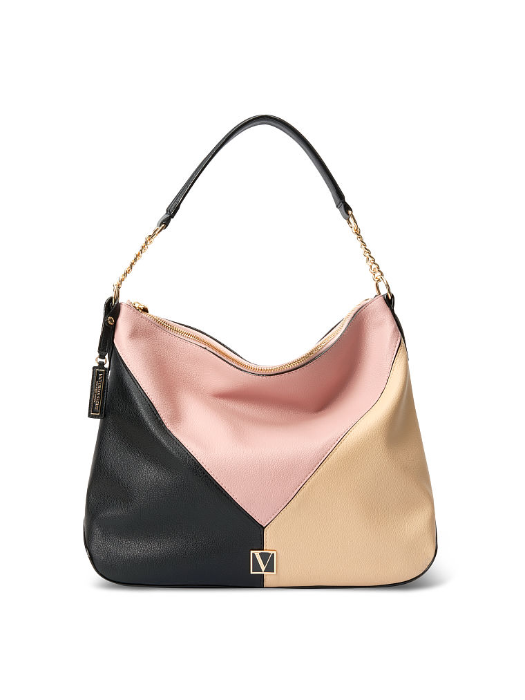 Borsa Shopping, Blush Colorblock, large