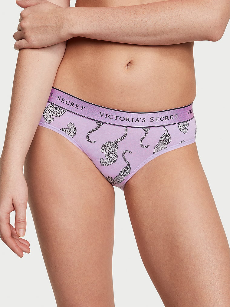 Slip Coprente In Cotone Con Logo, Unicorn Purple Leopards, large