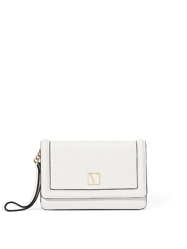 Pochette Da Polso Victoria, White Woven, large