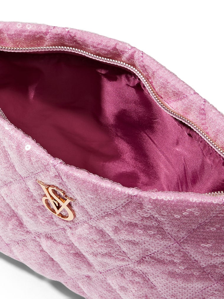 Trousse Con Paillettes, Pink, large