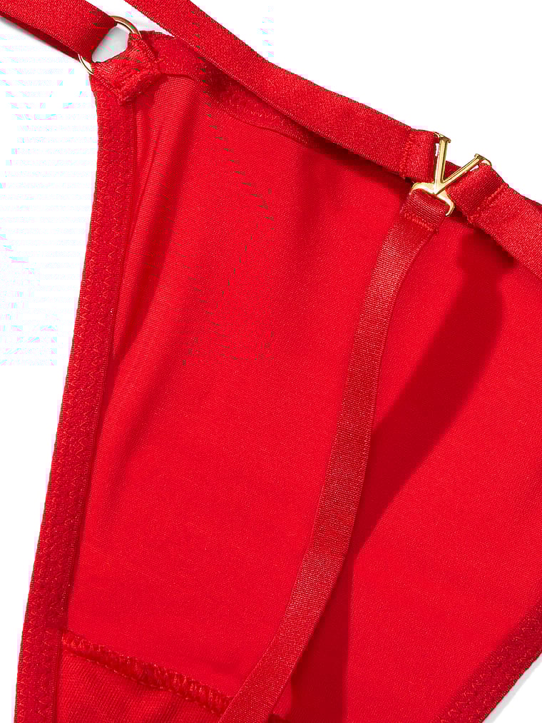 Tanga Regolabile Con Dettaglio Metallico A “v”, Lipstick, large