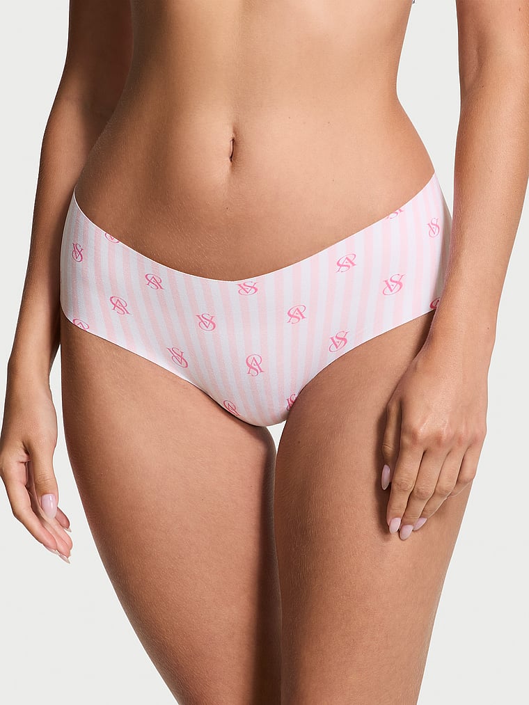 Slip Sgambato Senza Cuciture, Purest Pink Logo Stripes, large