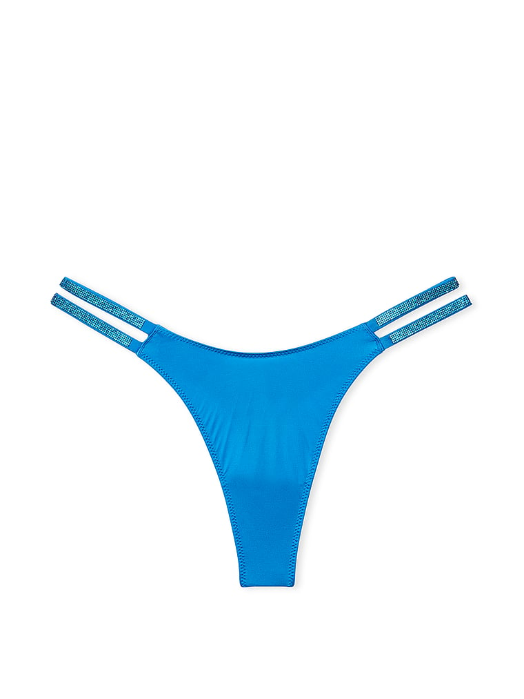 Tanga Liscio Con Fianchetti Doppi Brillanti, Shocking Blue, large