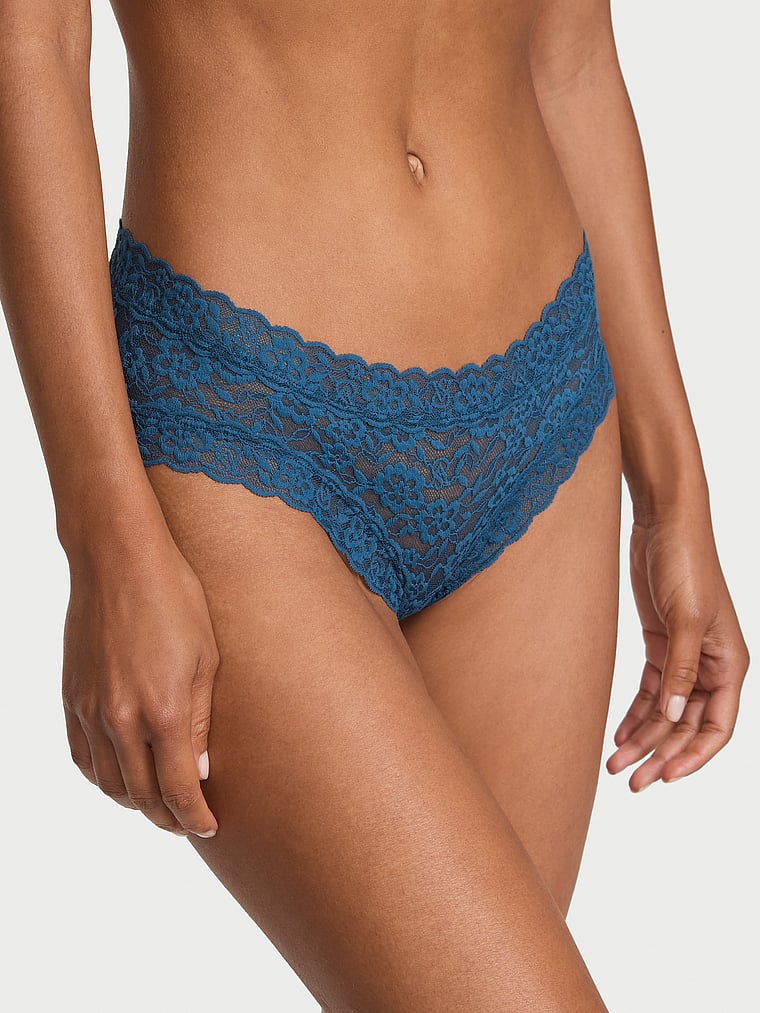 Lace Cheeky Panty, Midnight Sea, large