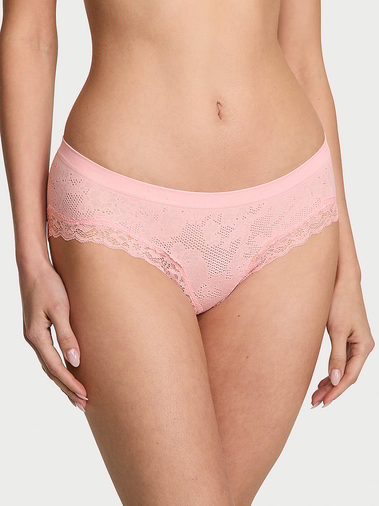 Slip Coprente Senza Cuciture Con Finiture In Pizzo, Pretty Blossom, large