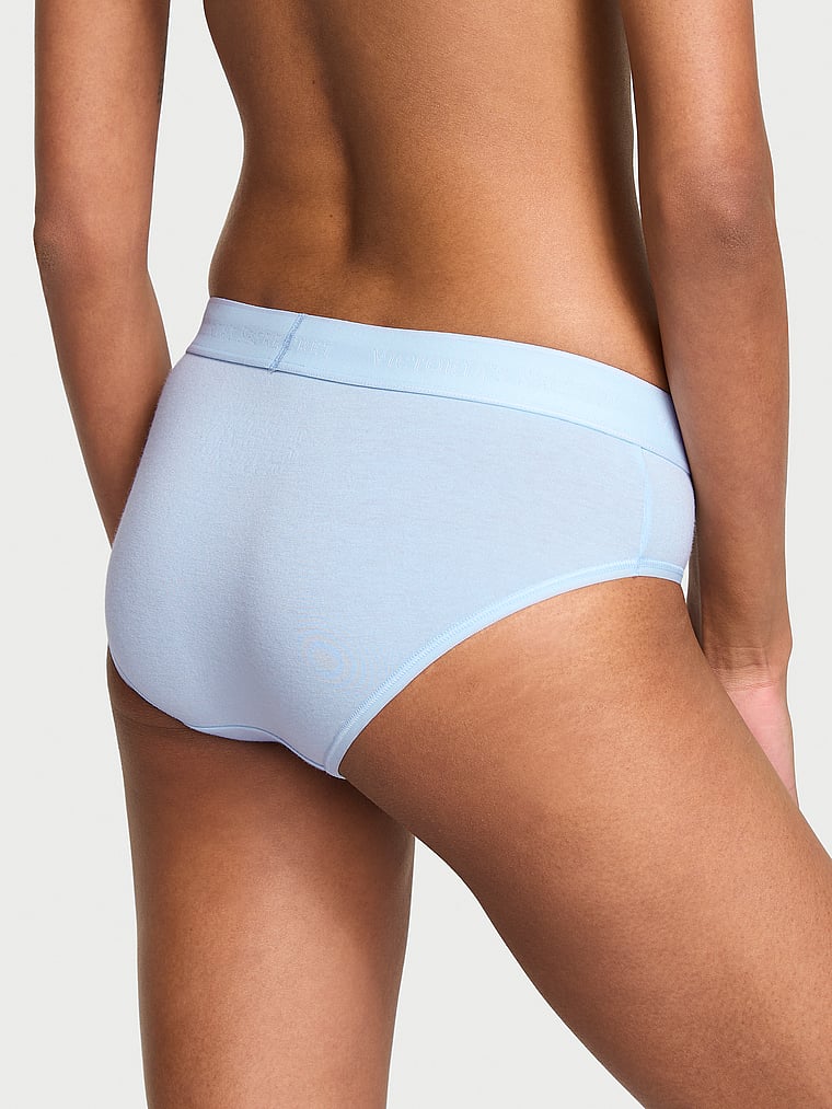 Slip Coprente In Cotone Con Logo, Light Blue, large