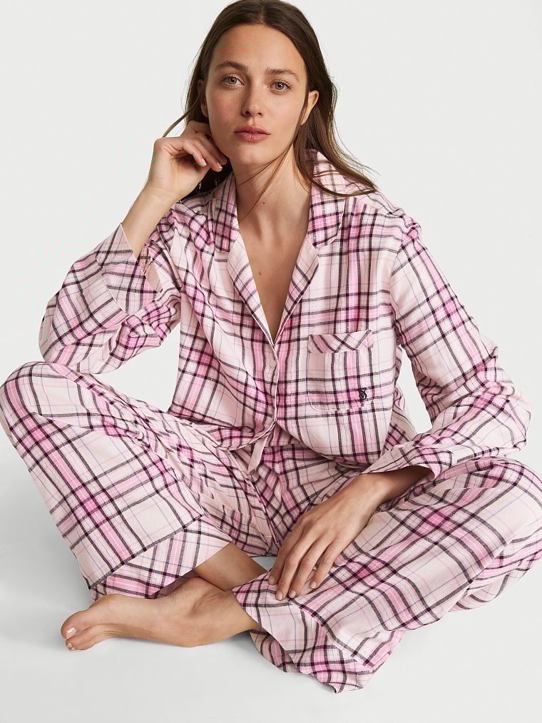 Pigiama in flanella color rosa