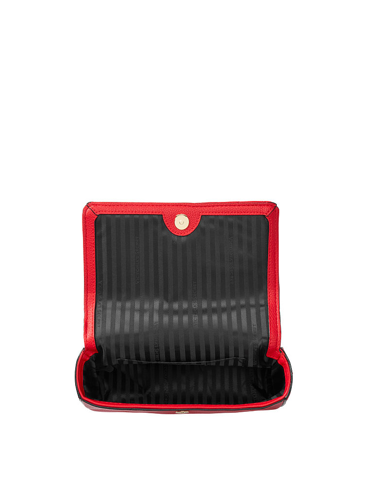 Borsa A Tracolla Con Borchie, Red, large