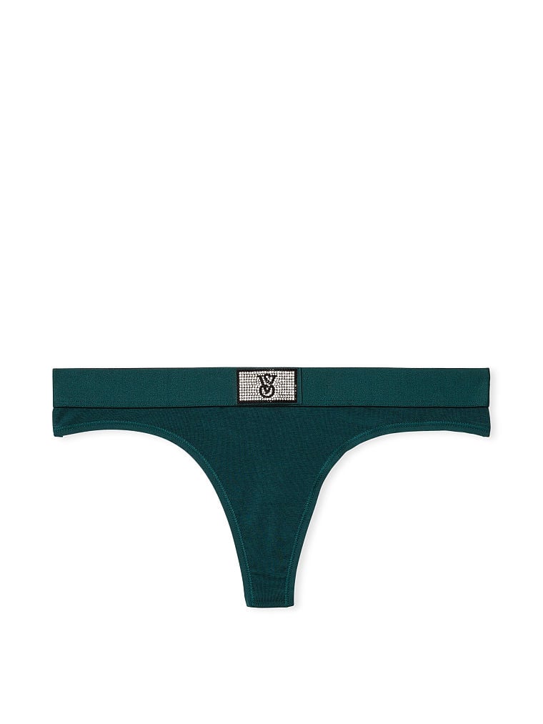 Tanga Con Dettaglio Di Strass, Black Ivy, large