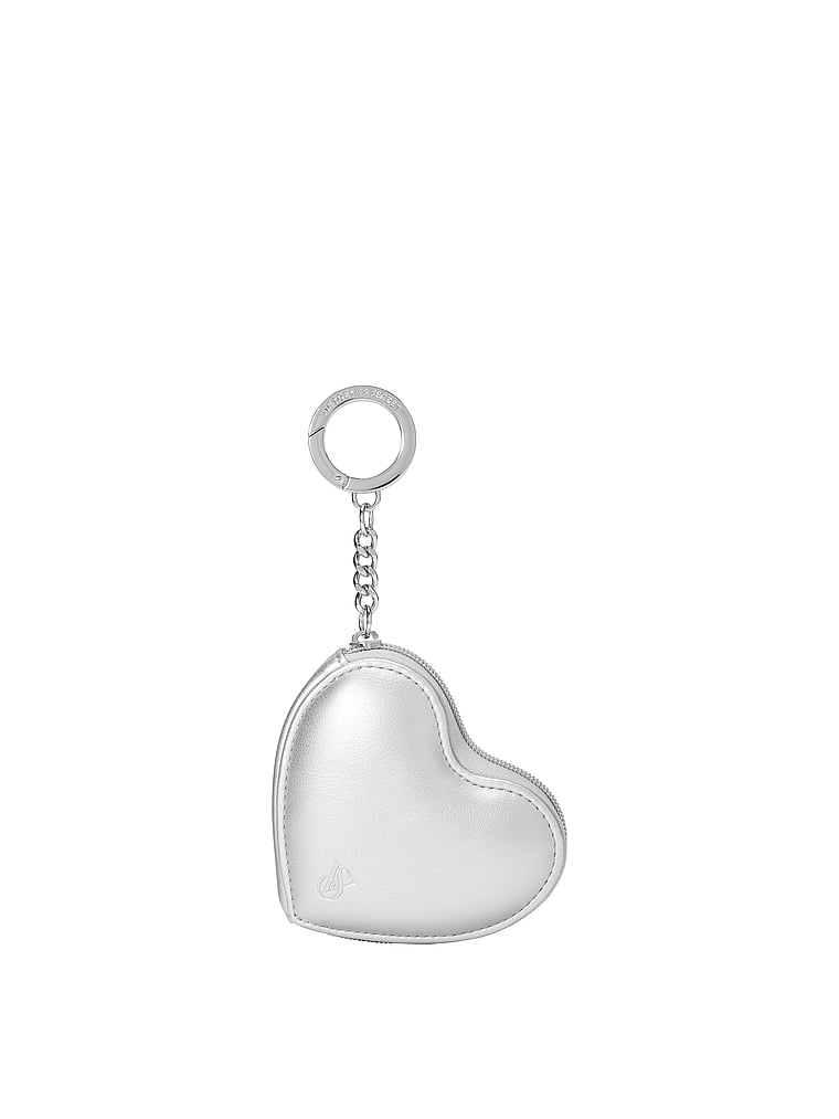 Portachiavi Con Portamonete A Forma Di Cuore, Silver, large