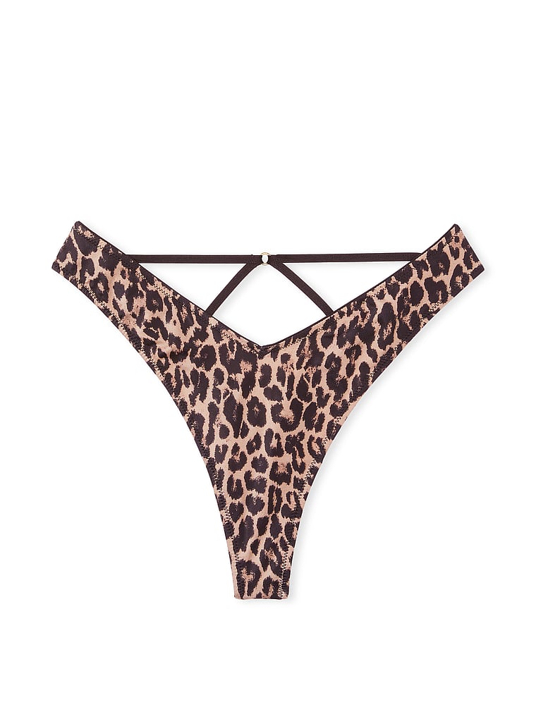 Tanga Sgambato Con Laccetti Sul Lato Posteriore, Sexy Leopard, large