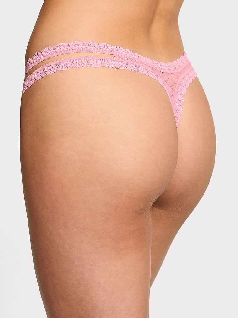 Tanga In Pizzo Con Margherite, Pink Hope, large