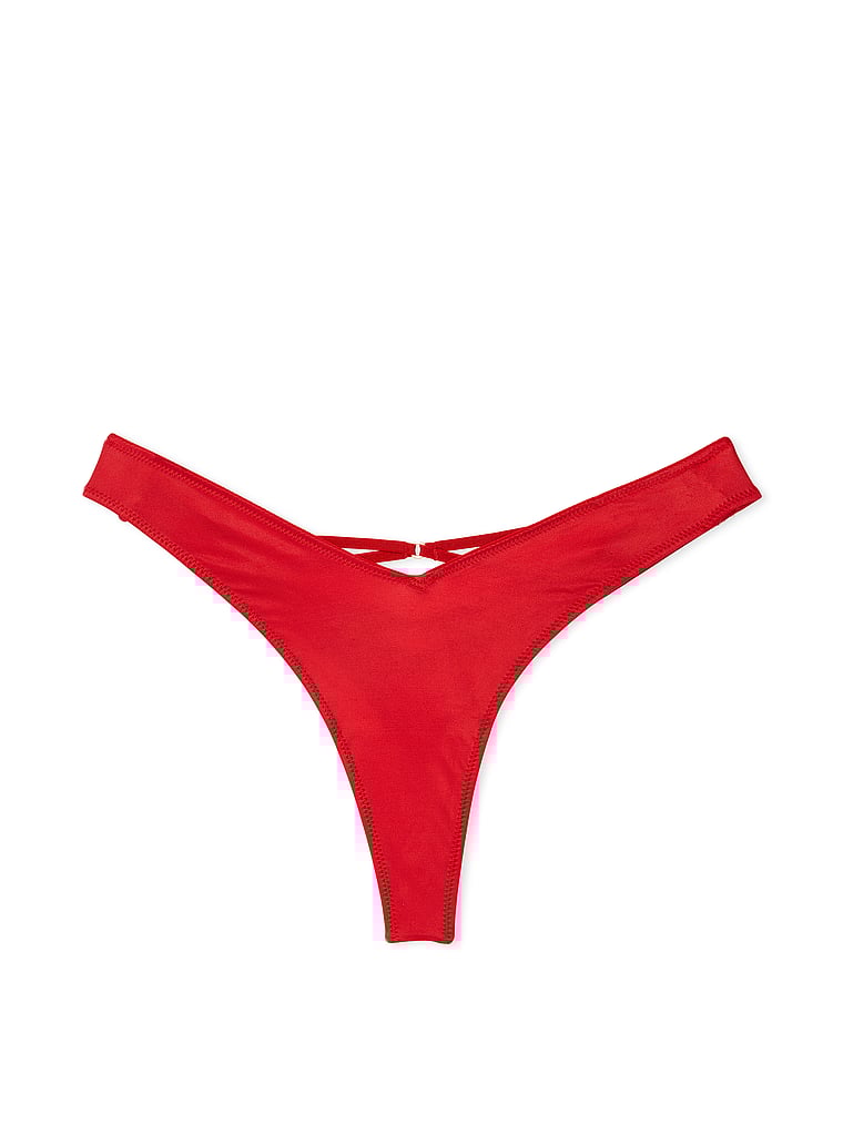 Tanga Sgambato Con Laccetti Sul Lato Posteriore, Lipstick, large