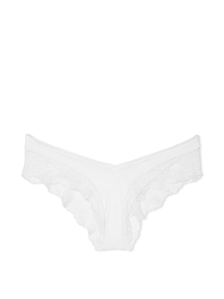 Slip Sgambato Con Finiture In Pizzo Ornato Da Rose, Vs White, large