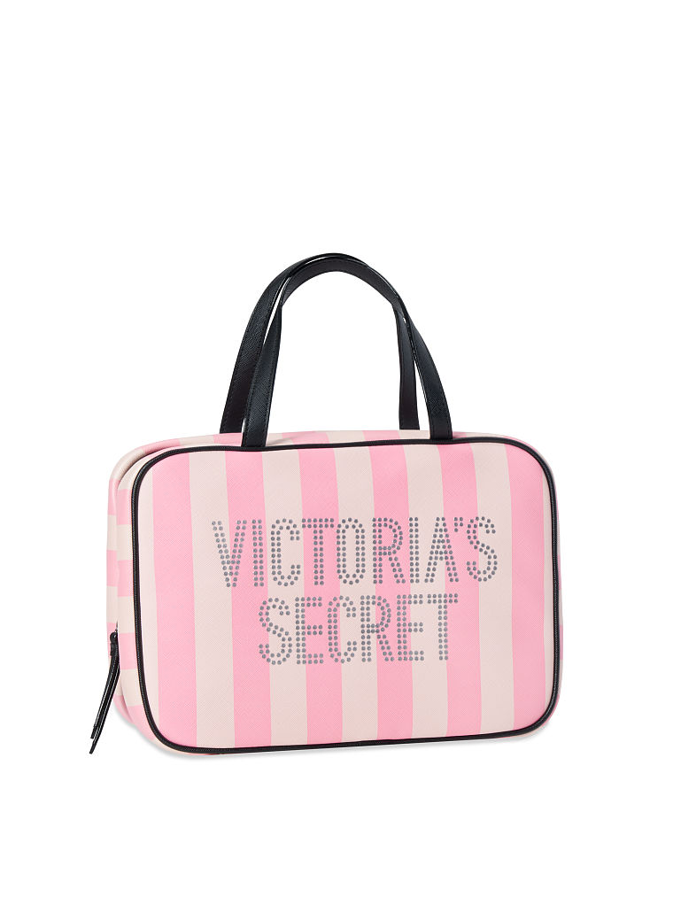 Trousse A Righe, Pink, large