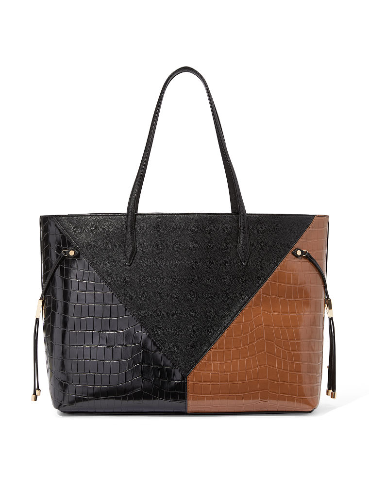 Borsa A Spalla Grande Victoria, Croc Colorblock, large