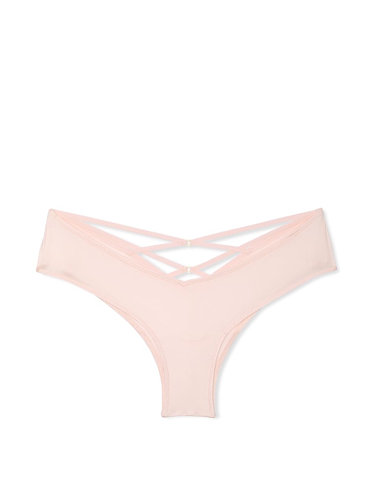 Slip Sgambato Con Laccetti Sul Lato Posteriore, Angel Pink, large
