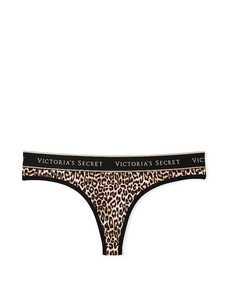 Tanga In Cotone Con Logo, Marzipan Leopard, large
