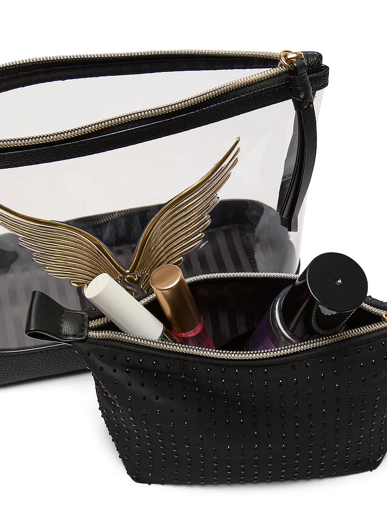 Fashion Show Cosmetic Case, Black, large