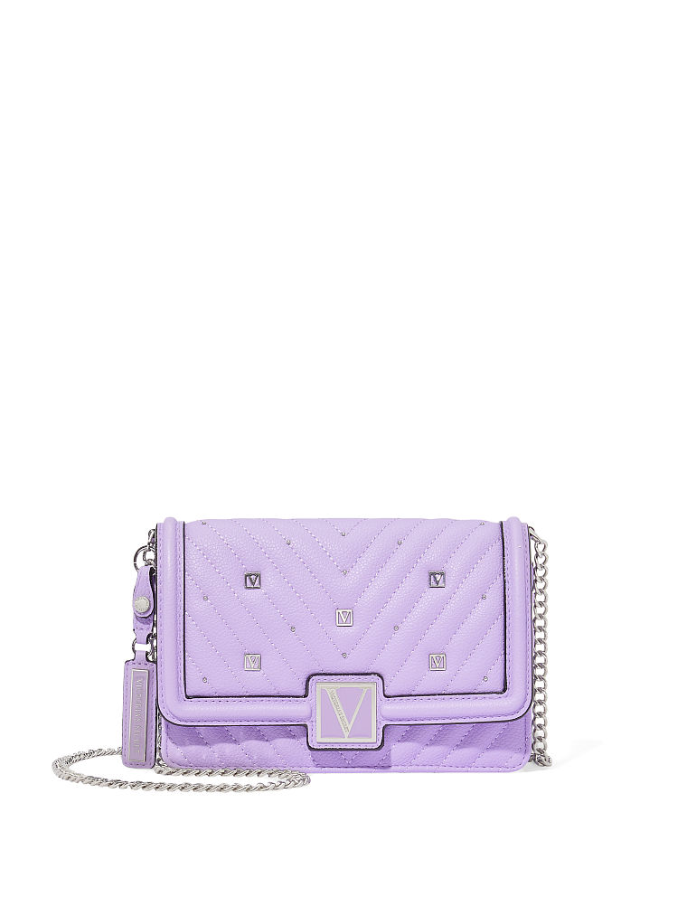 Borsa A Spalla Mini Victoria, Lilac Stud, large