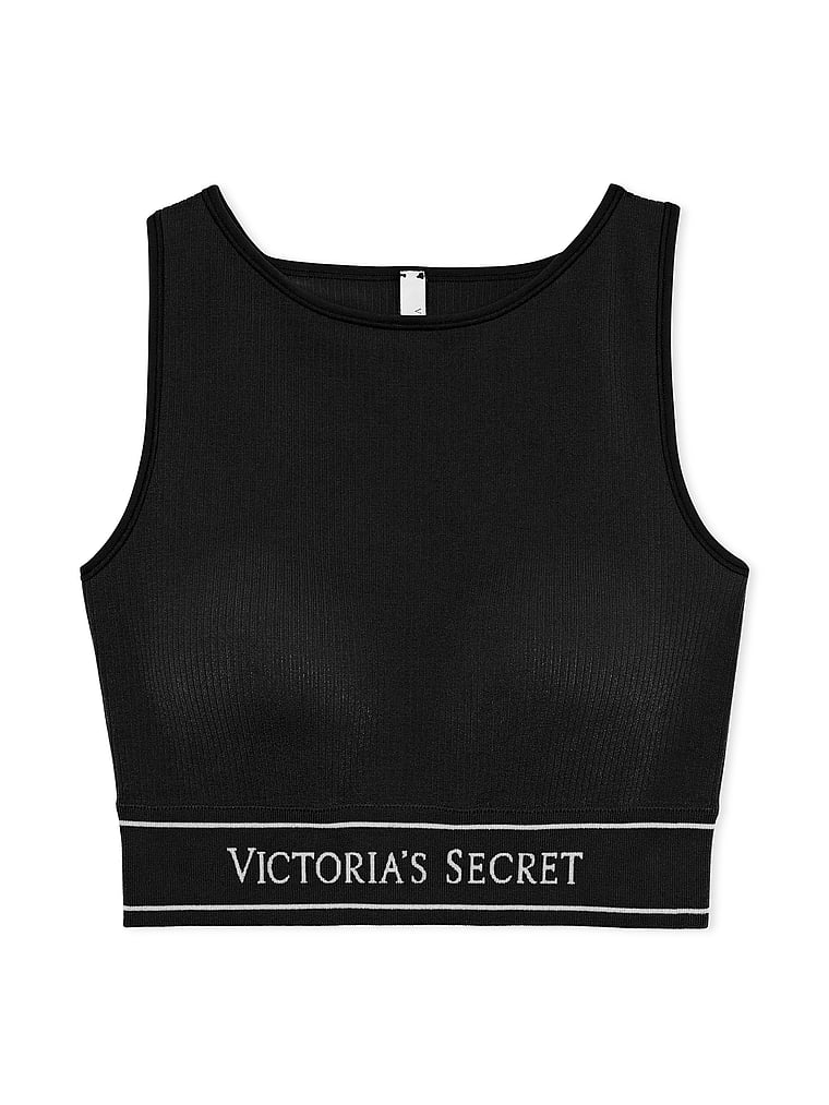 Reggiseno Con Scollatura Alta Senza Cuciture E Ferretto, Black, large