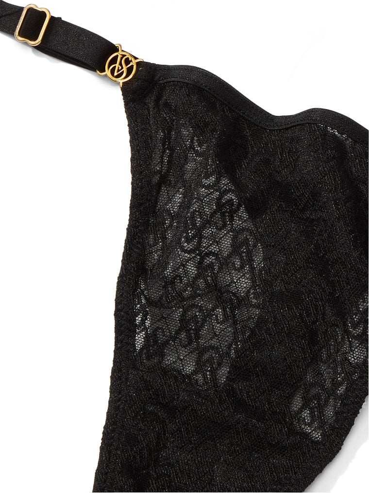 Tanga Regolabile In Pizzo Icon By Victoria’s Secret, Black, large