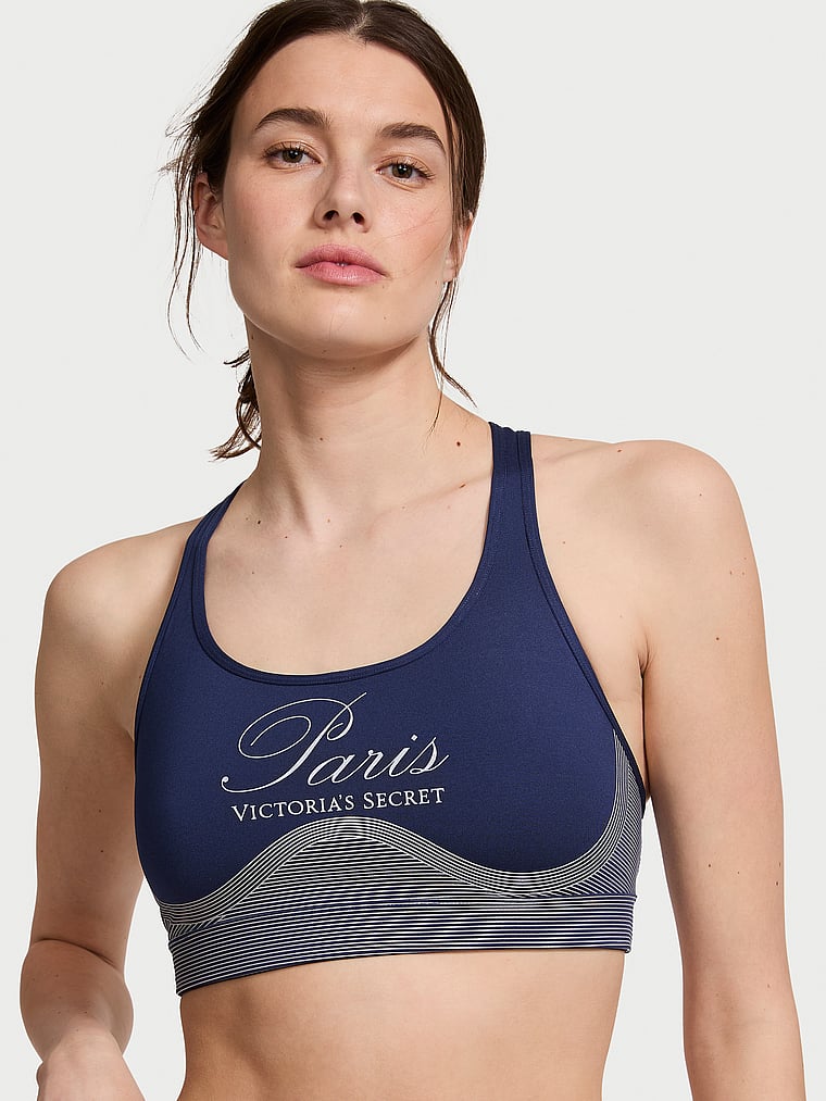 Novità! Reggiseno Sportivo Player Con Dettagli Luminosi, Blue, large