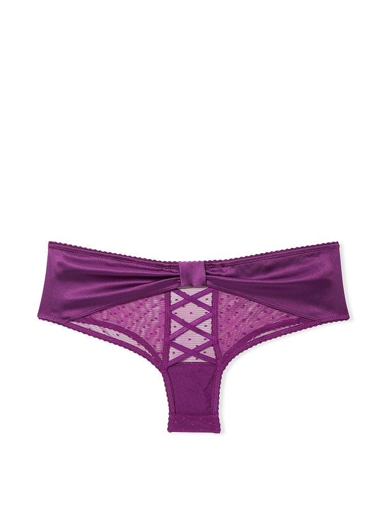 Slip Sgambato Con Fiocco, Design Stringato E Apertura Sul Retro, Grape Soda, large