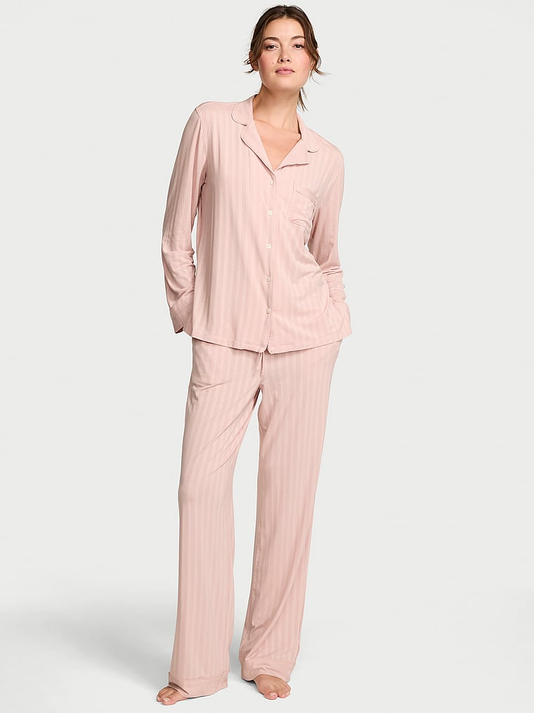 Ultra-fine Modal Long Pajama Set, Bare All, large