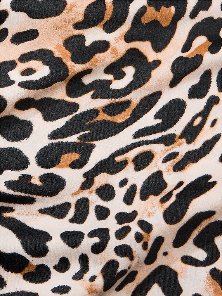 Pigiama Lungo In Raso, Wavy Leopard, large