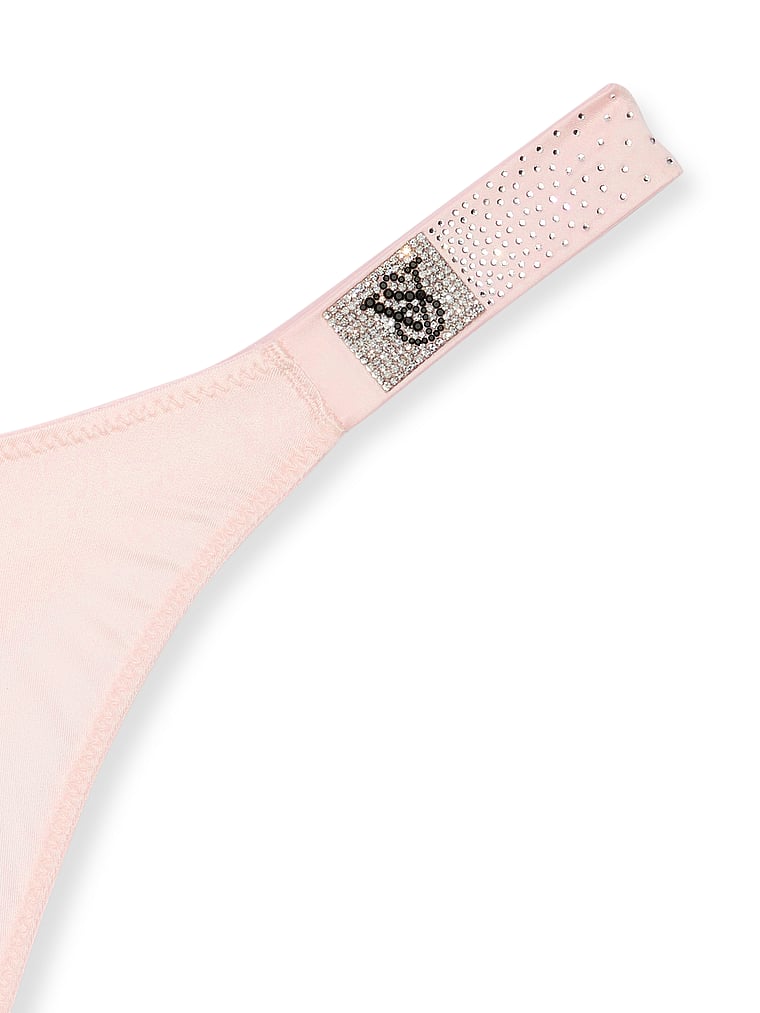 Tanga Liscio Con Fianchetti Tempestati Di Strass, Angel Pink, large