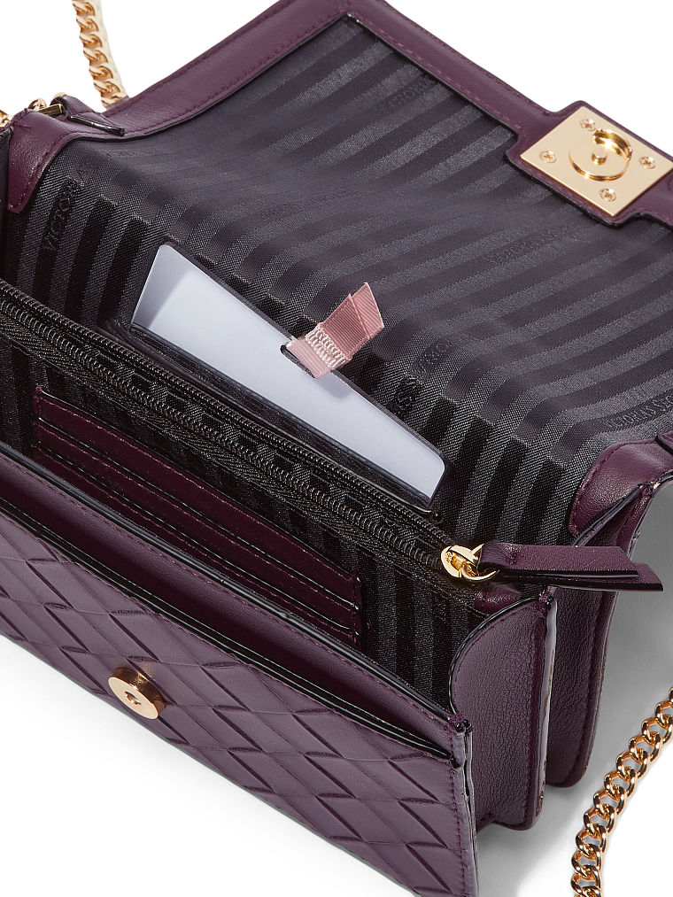 Borsa A Spalla Mini Victoria, Black Violet Woven, large