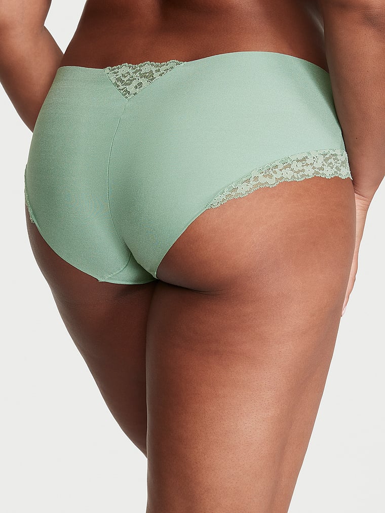 Slip Coprente Invisibile Con Finiture In Pizzo, Green, large