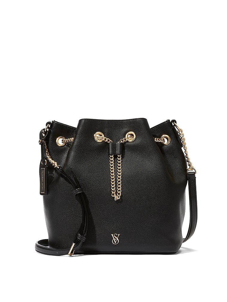 Borsa A Secchiello Con Tracolla, Black, large