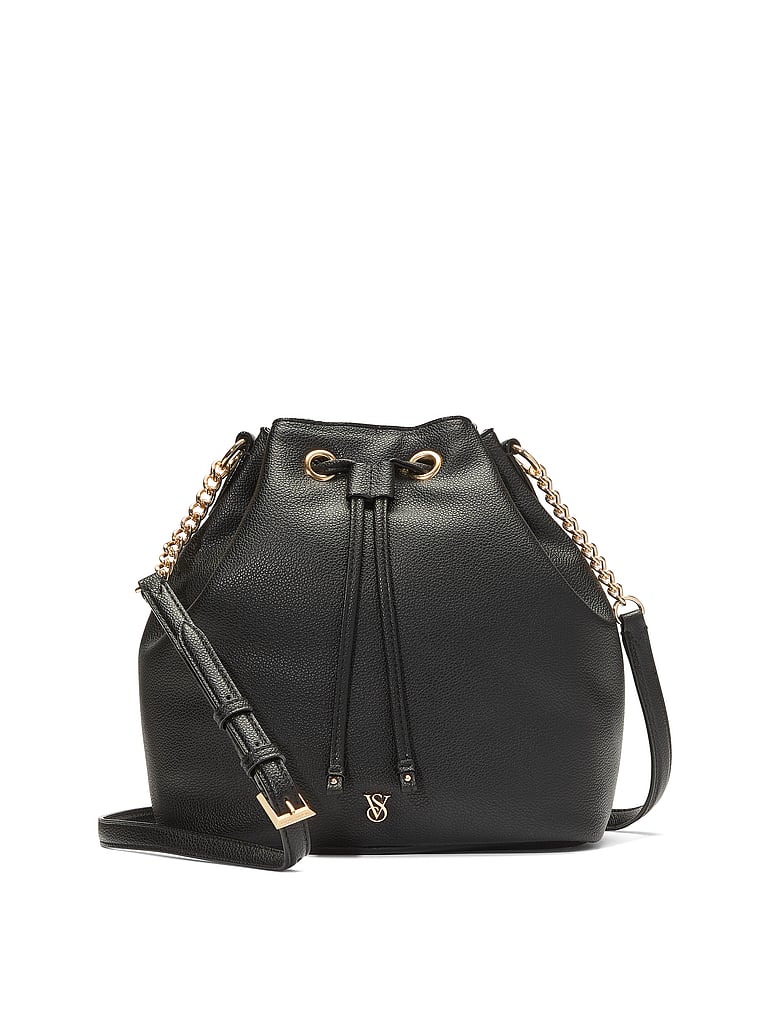 Borsa A Secchiello Con Tracolla, Black, large