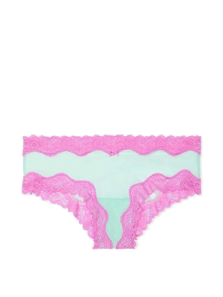 Slip Sgambato In Mesh Tease Con Finiture In Pizzo, Waterfall & New Peony, large