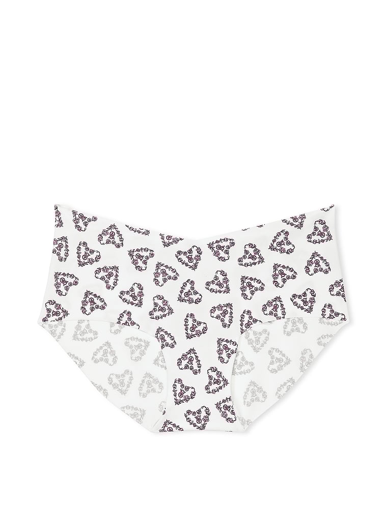 Slip Coprente Senza Cuciture, White Floral Lock Up Heart, large