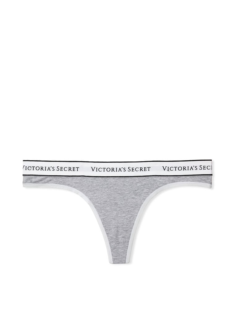 Tanga In Cotone Con Logo, Gray Stripe, large