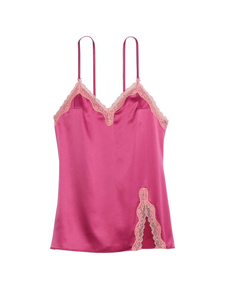 Mini Sottoveste In Raso Con Finiture In Pizzo Tease, LUSCIOUS ROSE, large