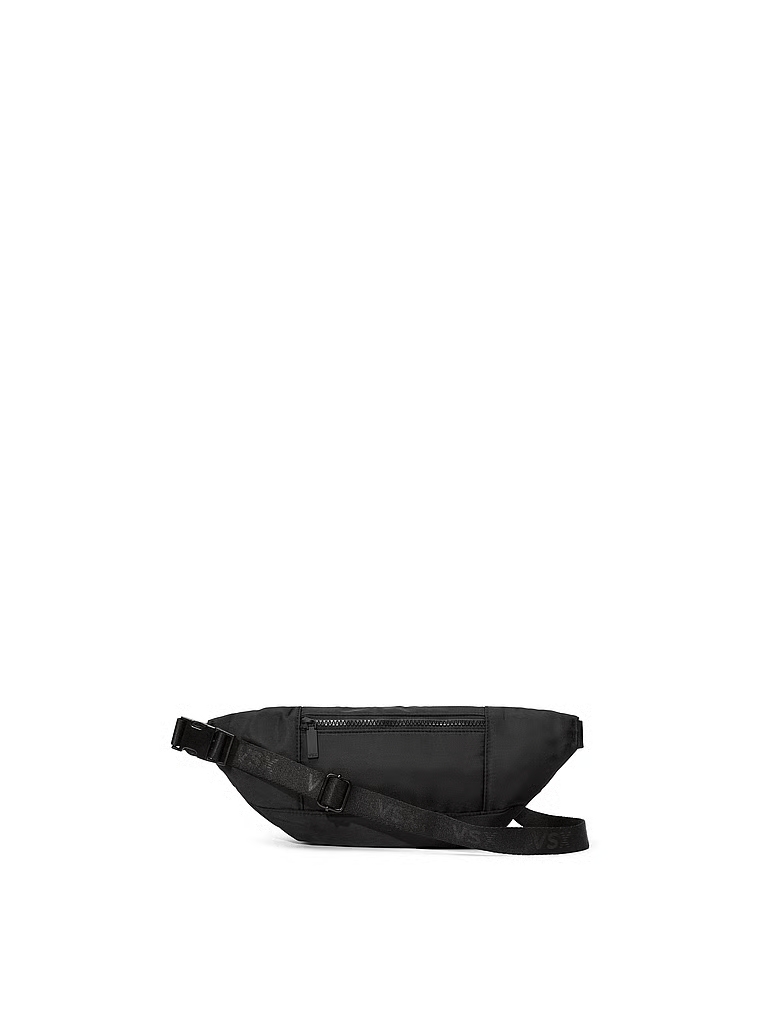 Sling Bag Con Tracolla, Black Satin, large
