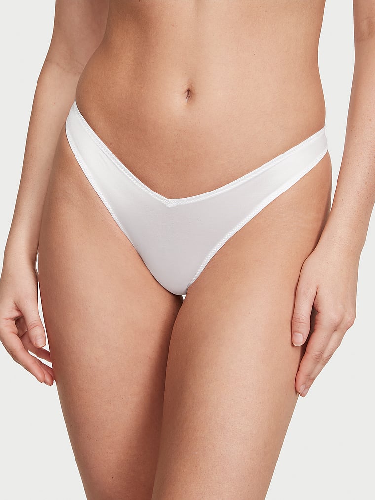 Tanga Sgambato Con Laccetti Sul Lato Posteriore, Vs White, large