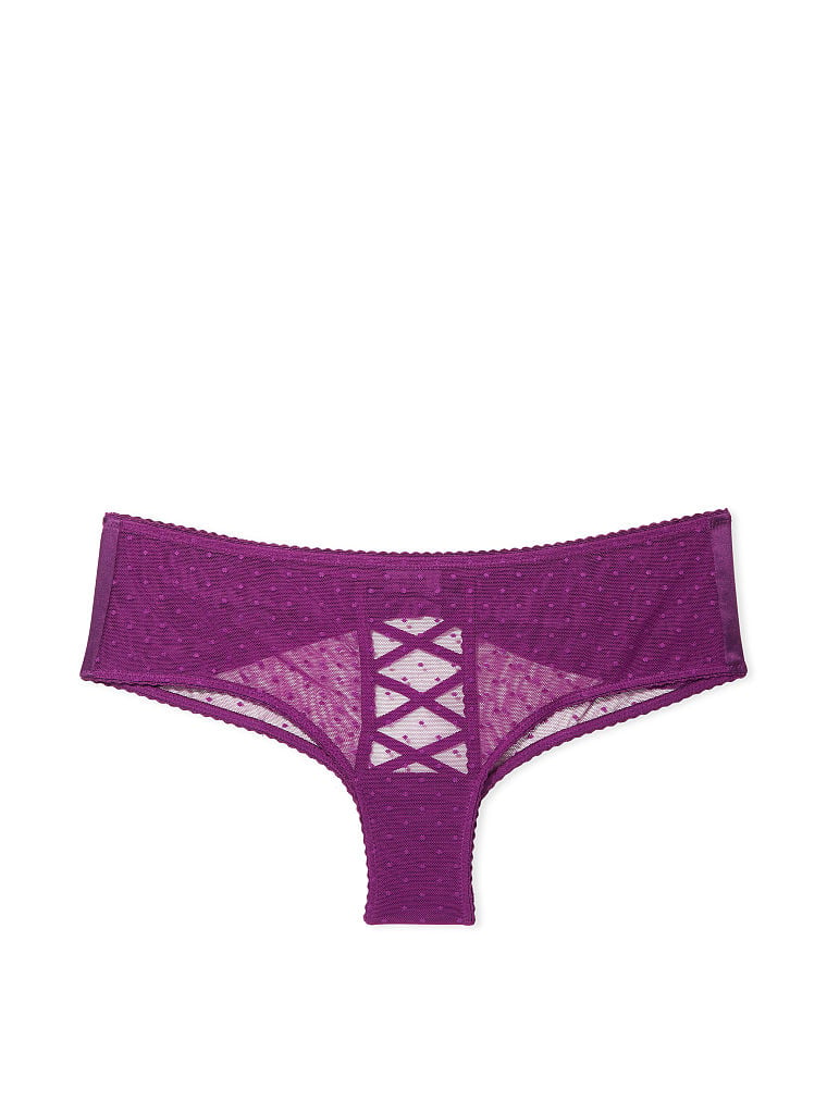 Slip Sgambato Con Fiocco, Design Stringato E Apertura Sul Retro, Grape Soda, large