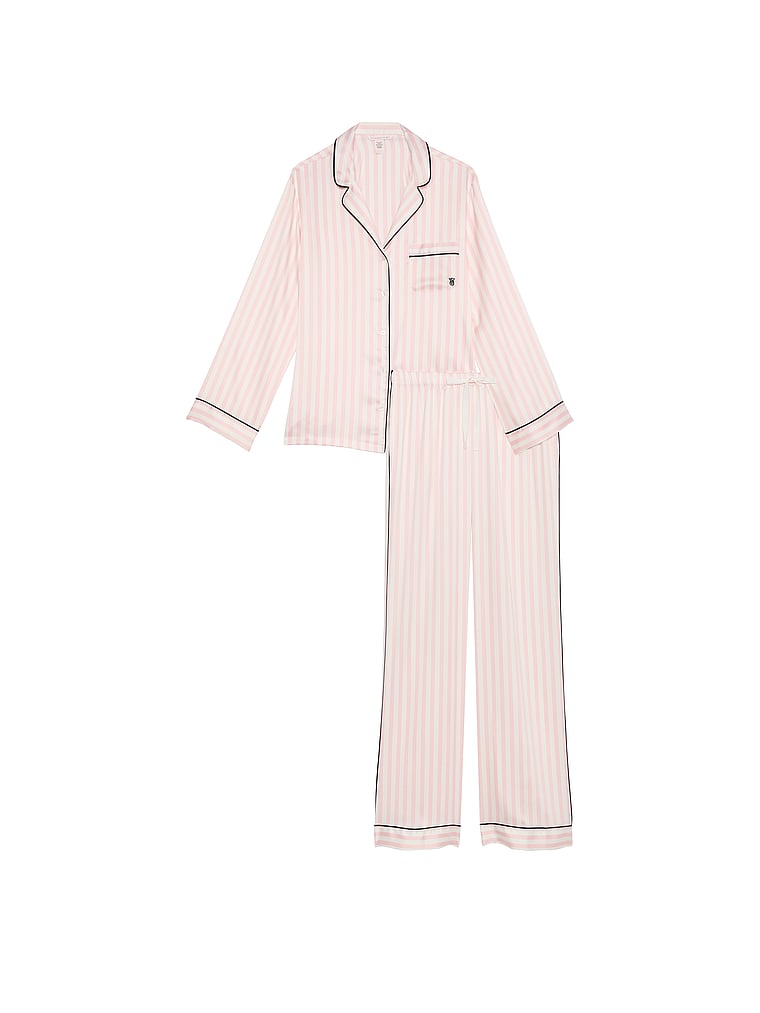 Pigiama Lungo In Raso Satinato Victoria’s Secret Fashion Show ‘24, Iconic Stripe, large