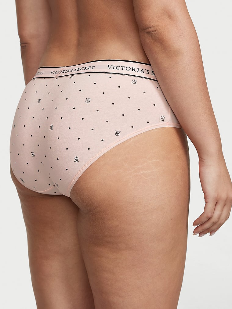 Slip Coprente In Cotone Con Logo, VS Pink Logo Dot, large