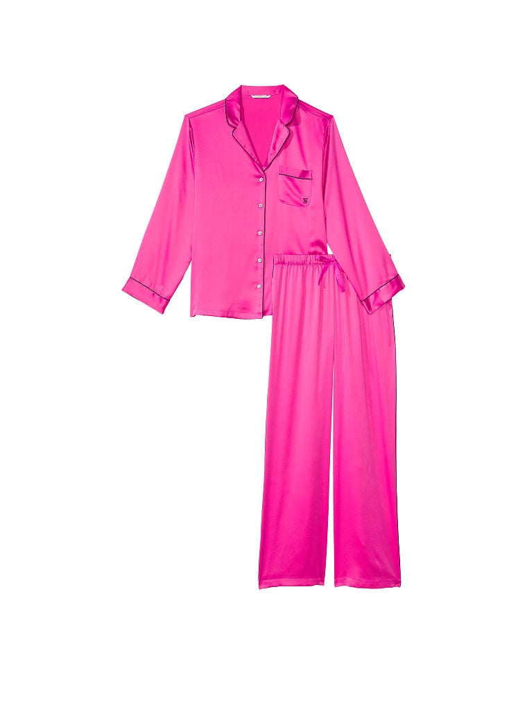 Pigiama Lungo In Raso, Fucshia Frenzy, large