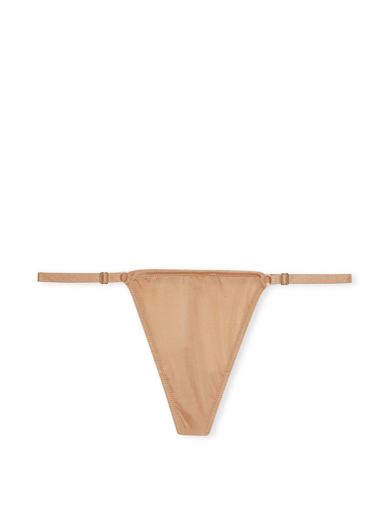 Tanga Regolabile Con Dettaglio Metallico A “v”, Sweet Praline, large