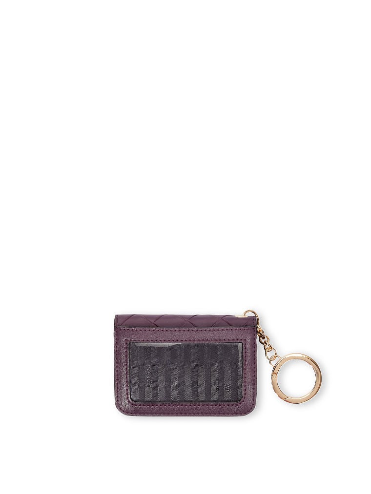 Porta Carte Ripiegabile Victoria, Black Violet Woven, large