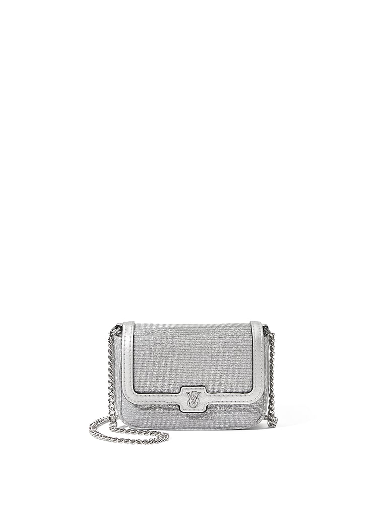Borsa A Tracolla Micro, Silver, large