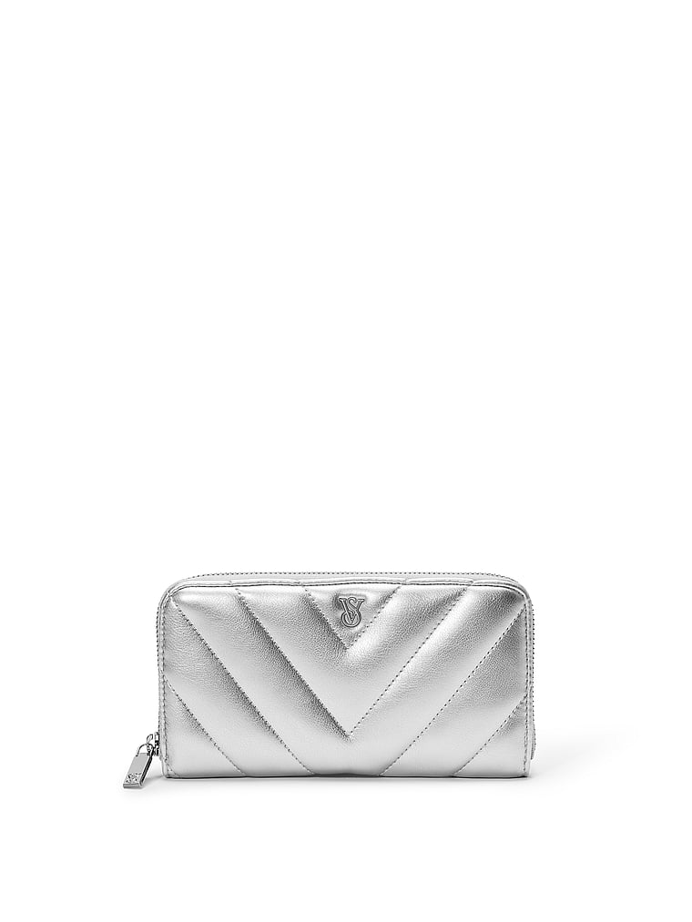 Portafoglio Grande Con Cerniera, Silver, large